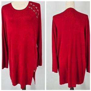 Cable & Gauge Equestrian Red Sweater Dress/Tunic – Size XL NWT